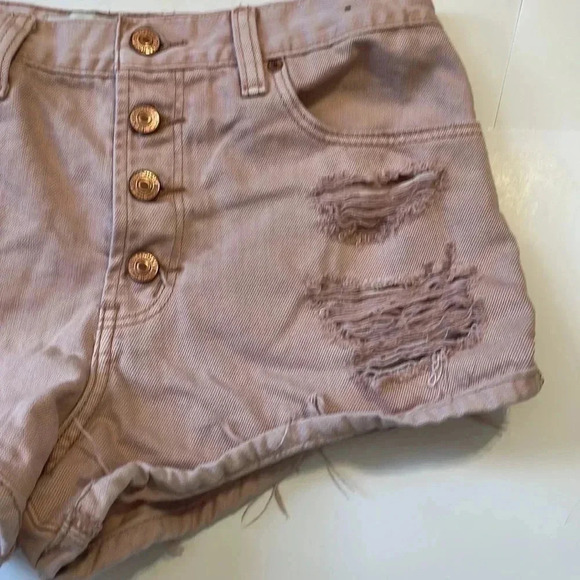 Abercrombie and Fitch distressed high rise shorts size 4 - Picture 3 of 5